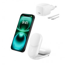Зарядний пристрій Belkin UltraCharge Wireless 2-in-1 25 W white (WIZ039KQWH) - Фото