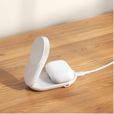 Зарядний пристрій Belkin UltraCharge Wireless 2-in-1 25 W white (WIZ039KQWH) - Фото