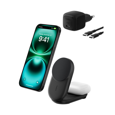 Зарядное устройство Belkin UltraCharge Wireless 2-in-1 25W black (WIZ039KQBK)