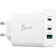 Зарядное устройство J5create 1xUSB + 2xUSB-C 65W GaN QC3.0/PD/PPS (JUP3365E-EN)