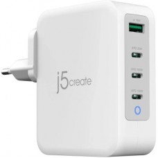 Зарядное устройство J5create 1xUSB + 3xUSB-C 130W GaN QC3.0/PD/PPS (JUP43130E-EN)