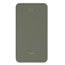 Батарея универсальная Hama 20000mAh, 15W/5V/3A, USB-C, USB-A, green (00201716)
