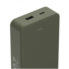 Батарея универсальная Hama 20000mAh, 15W/5V/3A, USB-C, USB-A, green (00201716) - Фото