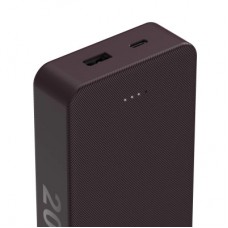 Батарея универсальная Hama 20000mAh, 15W/5V/3A, USB-C, USB-A, plum (00201715) - Фото