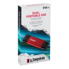 Накопитель SSD USB Type-C 512GB Dual Portable Kingston (SPSD/512GB) - Фото