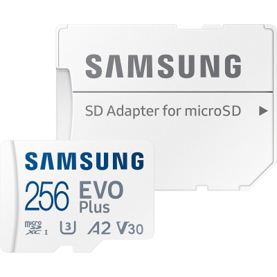Картка пам'яті Samsung 256 GB microSD class 10 UHS-I U3 V30 A2 EVO Plus (MB-MC256SA/EU)