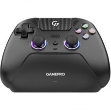 Геймпад GamePro із зарядною станцією 2.4G/BT 5.1/USB (Switch/PS/PC/iOS/Android) RGB Black (GPS20BDOC) - Фото
