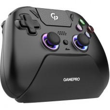 Геймпад GamePro із зарядною станцією 2.4G/BT 5.1/USB (Switch/PS/PC/iOS/Android) RGB Black (GPS20BDOC) - Фото