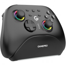Геймпад GamePro із зарядною станцією BT 5.3/USB/2.4 ГГц (Switch/PC/iOS/Android) RGB Black (GPX13BDOC) - Фото