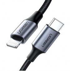 Дата кабель USB-C to Lightning 1.0m 3A 60W US304 black UGREEN (60759) - Фото