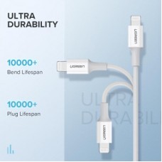 Дата кабель USB-C to Lightning 1.0m 3A US171 white UGREEN (10493) - Фото