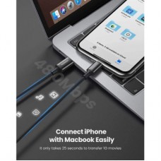 Дата кабель USB-C to Lightning 2.0m 3A US171 black UGREEN (60752) - Фото