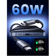 Дата кабель USB-C to USB-C 1.0m 60 W US567 black UGREEN (15373) - Фото