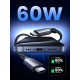 Дата кабель USB-C to USB-C 1.0m 60 W US567 black UGREEN (15373)