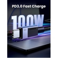 Дата кабель USB-C to USB-C 3.0m 100W L512 gray UGREEN (45065) - Фото