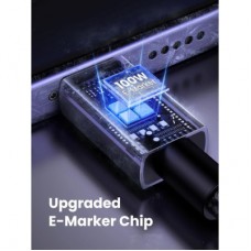 Дата кабель USB-C to USB-C 3.0m 100W L512 gray UGREEN (45065) - Фото