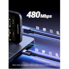 Дата кабель USB-C to USB-C 3.0m 100W L512 gray UGREEN (45065) - Фото