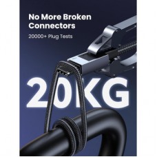 Дата кабель USB-C to USB-C 3.0m 100W L512 gray UGREEN (45065) - Фото