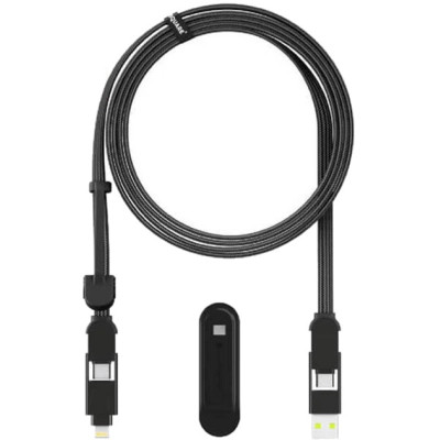 Дата кабель 6in1 inCharge XL 3.0m black Rolling Square (XLL01R)