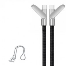 Дата кабель USB-C to USB-C 1.2m PD3.1 100 W braided gray XoKo (XK-SC-HLD-200-GR) - Фото