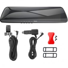 Видеорегистратор HOCO DV4 4.5-inch rearview mirror driving recorder dual-channel Black (6942007616782) - Фото