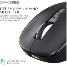 Мишка OfficePro M468B Wireless/Bluetooth Black (M468B) - Фото