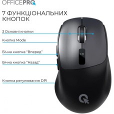 Мышка OfficePro M398B Wireless/Bluetooth Black (M398B) - Фото