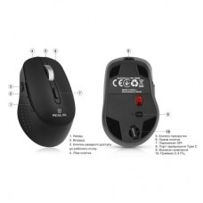 Мышка REAL-EL RM-380W Wireless Black (EL123200057) - Фото