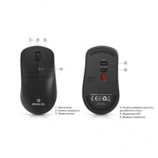 Мышка REAL-EL RM-317W Wireless Black (EL123200052) - Фото
