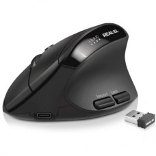 Мышка REAL-EL RM-490W Wireless/Bluetooth Black (EL123200058) - Фото