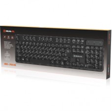 Клавіатура REAL-EL RK-7015 USB Black (EL123100049) - Фото