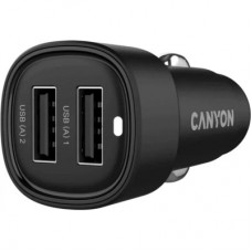 Зарядний пристрій Canyon 2xUSB 24 W black (CNE-CCABR2AA) - Фото