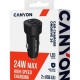 Зарядний пристрій Canyon 2xUSB 24 W black (CNE-CCABR2AA)