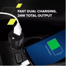 Зарядний пристрій Canyon 2xUSB 24 W black (CNE-CCABR2AA) - Фото