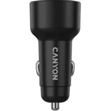 Зарядний пристрій Canyon 1xUSB + 1xUSB-C PD48W black (CNE-CCABR3AC) - Фото