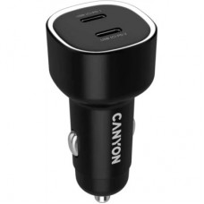 Зарядний пристрій Canyon 2xUSB-C PD60W black (CNE-CCABR3CC) - Фото