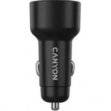 Зарядний пристрій Canyon 1xUSB + 1xUSB-C PD85W black (CNE-CCABR8AC) - Фото