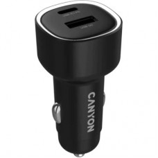 Зарядний пристрій Canyon 1xUSB + 1xUSB-C PD85W black (CNE-CCABR8AC) - Фото