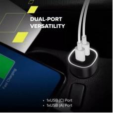 Зарядний пристрій Canyon 1xUSB + 1xUSB-C PD85W black (CNE-CCABR8AC) - Фото