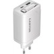 Зарядний пристрій Canyon 1xUSB-C PD65W + 1xUSB QC 3.0 + cable USB-C to USB-C white (CNS-CURC65ACW)
