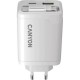 Зарядний пристрій Canyon 1xUSB-C PD65W + 1xUSB QC 3.0 + cable USB-C to USB-C white (CNS-CURC65ACW)