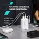Зарядний пристрій Canyon 1xUSB-C PD65W + 1xUSB QC 3.0 + cable USB-C to USB-C white (CNS-CURC65ACW)