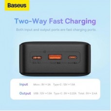 Батарея універсальна Baseus Airpow 30000 mAh 20W PD/3.0, QC/3.0, black (PPQD090101) Батарея універсальна Baseus Airpow 30000 mAh 20W PD/3.0, QC/3.0, black (PPQD090101) - Фото