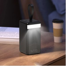 Батарея універсальна HOCO 90000 mAh Element PD/20W, QC/FCP/SCP/AFC/22.5W, LCD, LED Lamp Black (J123D / 714778) - Фото