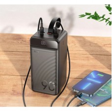 Батарея універсальна HOCO 90000 mAh Element PD/20W, QC/FCP/SCP/AFC/22.5W, LCD, LED Lamp Black (J123D / 714778) - Фото
