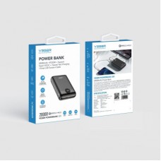 Батарея універсальна VEGER 20000 mAh S20 22.5W PD/3/0 QC/3.0 black (6970453554198) - Фото