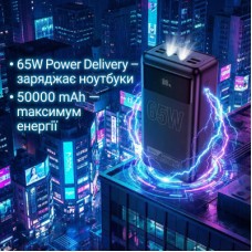 Батарея універсальна HOCO 50000mAh Apollo PD/65W QC/3.0 Black (DB81A/ 714725) - Фото