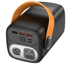 Батарея універсальна HOCO 60000 mAh Astrum PD/100W, QC/3.0, LED lamp, Black (DB160 / 714724) - Фото