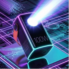 Батарея універсальна HOCO 60000 mAh Astrum PD/100W, QC/3.0, LED lamp, Black (DB160 / 714724) - Фото