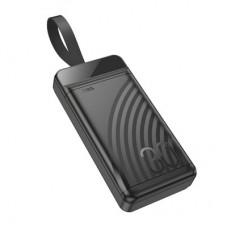 Батарея універсальна HOCO 30000mAh Element PD/20W, QC/22.5W, LED Lamp, Black (J123B / 714735) - Фото